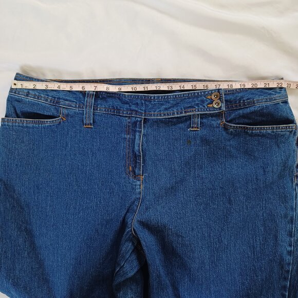 Khazana Jeans Straight Leg Dark Wash Stretch Highrise Curvy Plus Size 24W - Picture 12 of 14